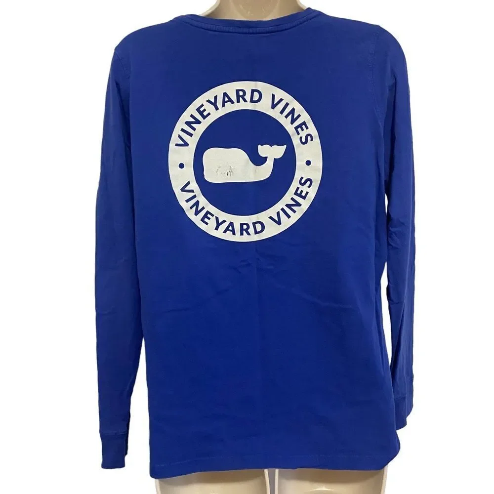 VINEYARD VINES Blue Crewneck Long Sleeve Shirt - Picture 2 of 10
